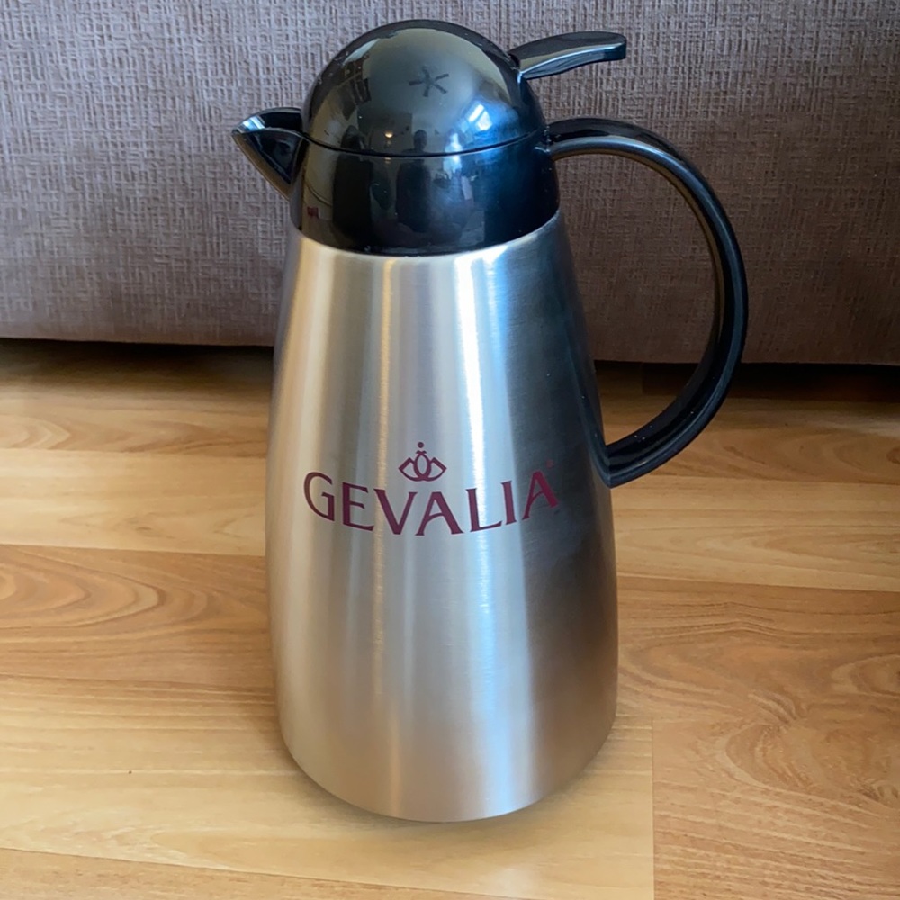 New Large Gevalia Thermal Carafe. Stainless steel. Keep coffee warm